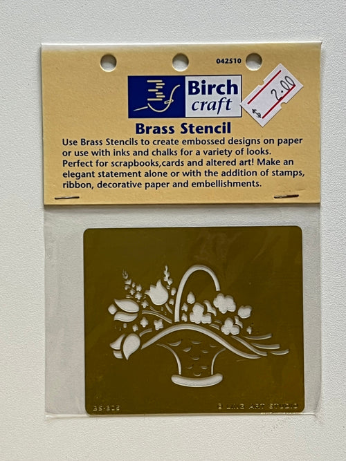 Birch_Craft_Brass_Stencil Flower basket