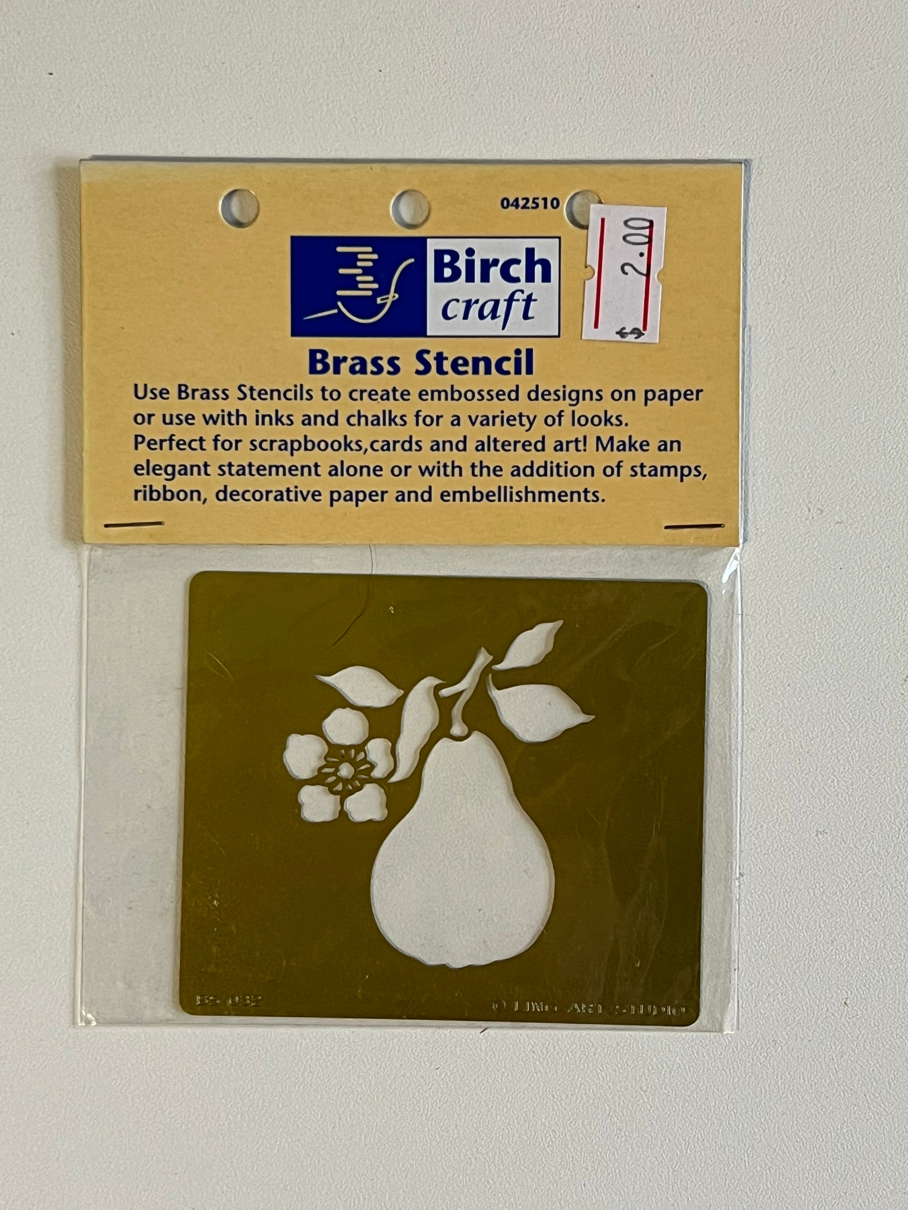 Birch Craft Brass Stencil Pear Blossom