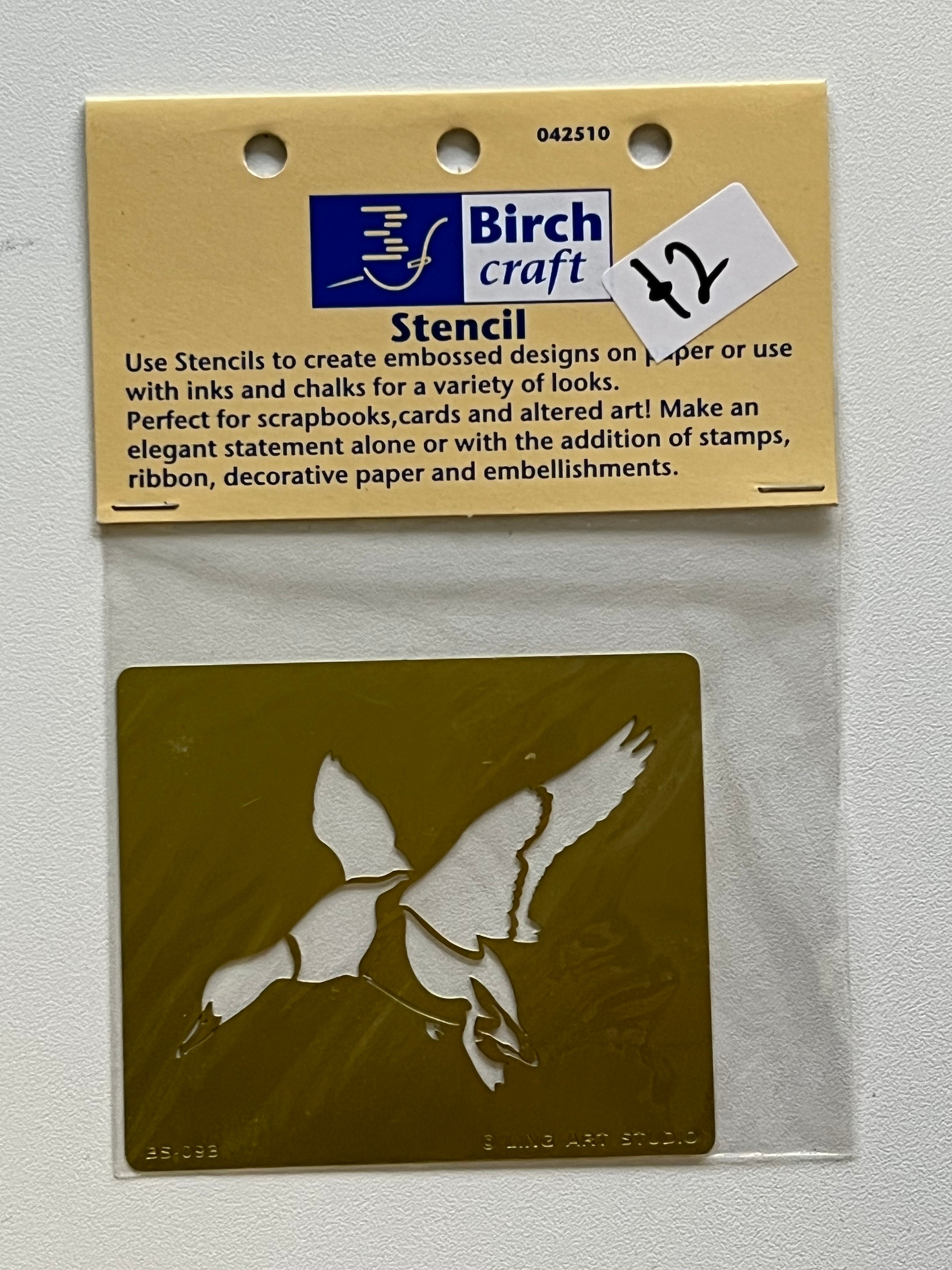 Birch Craft Brass Stencil Taking Flight