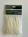 Cable ties - white 2.5 x 100mm
