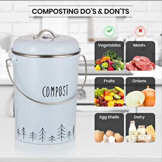 Pinecone Compost Bin Blue