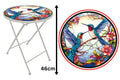 Metal printed plant stand/side table Hummingbird 46cm
