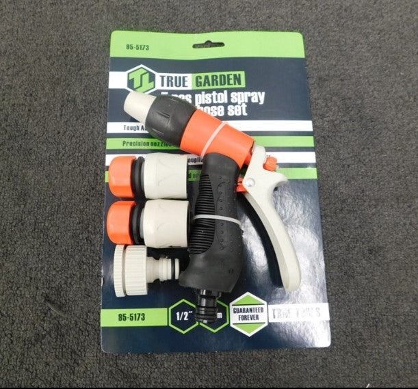 True Garden 5 pcs pistol spray gun hose set