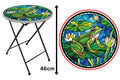 Metal printed plant stand/Side table Frog 46cm