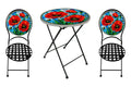Table and chairs poppy