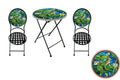 Metal Printed Table and Chair Set Frog