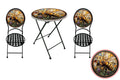 Metal Printed Table and Chair Set Bee