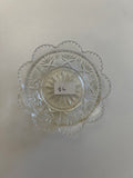 Vintage Pressed Glass Star and Fan Pattern Dish